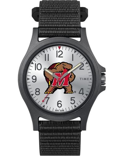 Timex Collegiate Pride 40mm Watch – Maryland Terrapins With Black Fastwrap - Multicolor