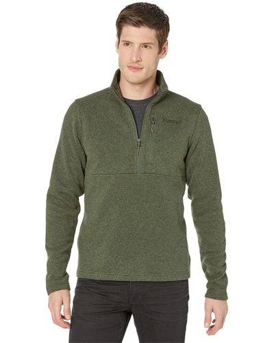 Marmot Drop Line 1/2 Zip Fleece Jacket - Green