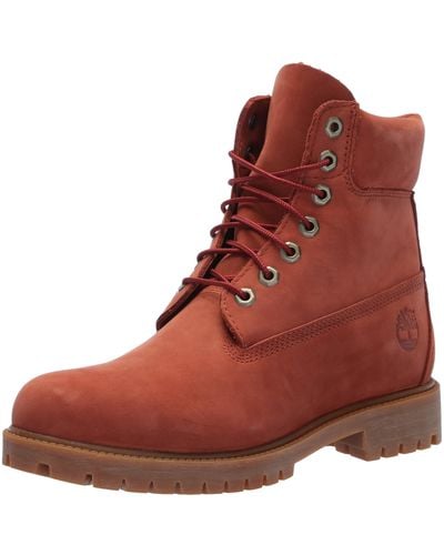Timberland Heritage 6 Inch Lace Up Waterproof Boot - Red