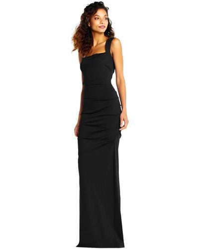 Adrianna Papell Jersey Sleeveless Gown - Black