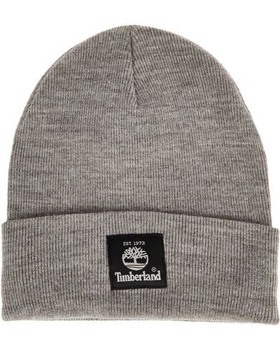Timberland Short Watch Cap with Woven Label - Gris
