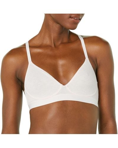 Amazon Essentials Ribbed Unlined Bralette - Brown