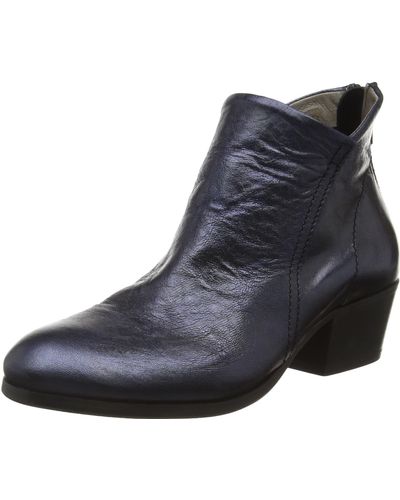 H by Hudson Apisi Calf Metallic Ankle Bootie - Blue