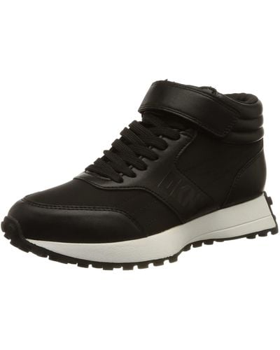 DKNY Noemi-lace Up Mid Everyday Sneaker - Black
