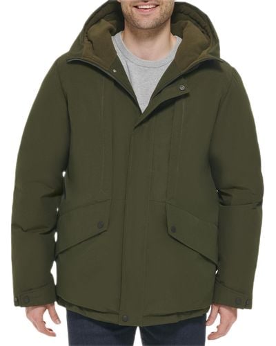 Cole Haan Hooded Puffer Jacket - Green