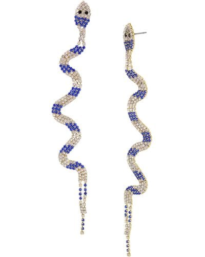Betsey Johnson S Snake Linear Earrings - White