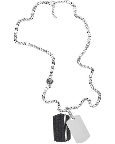 DIESEL Stainless Steel Necklace - White