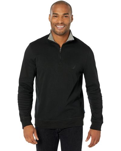 Nautica Navtech Quarter-zip Sweater - Black