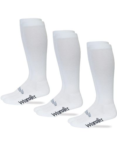 Wrangler S Ultra Dri Seamless Toe Western Boot Socks 3 Pair Pack - White