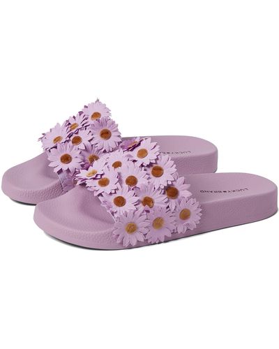 Lucky Brand Gellion Daisy Slide Sandal - Purple