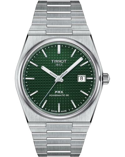 Tissot S Prx Powermatic 80 316l Stainless Steel Case Automatic Watch - Gray