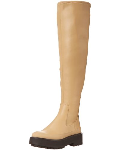 Franco Sarto S Janna Wc Over-the-knee Boot Beige 8.5 M - White