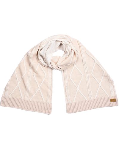 Timberland Plaited Cable Scarf - Pink