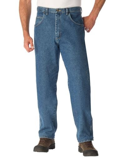 Wrangler Uomo Jean Rugged Wear Relaxed Fit Jeans - Blu