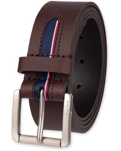 Tommy Hilfiger Big And Tall Casual Roller Buckle Belt - Multicolour