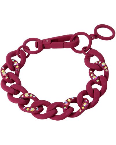 Steve Madden Pave Link Bracelet - Red