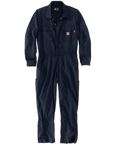 Carhartt S Flame Resistant Force Loose Fit Lightweight Coverall - Blue