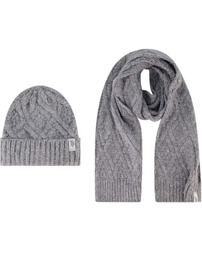 U.S. POLO ASSN. Beanie Hat And Scarf Set - Gray