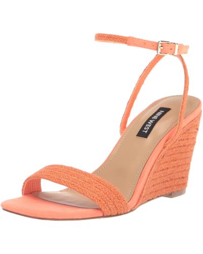 Nine West Nile Wedge Sandal - Orange