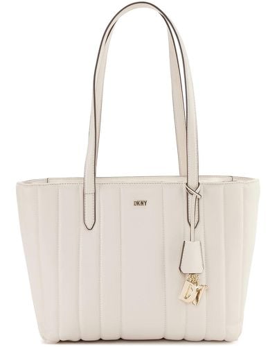 DKNY Lexington Quilted Zip-top Tote - Natural