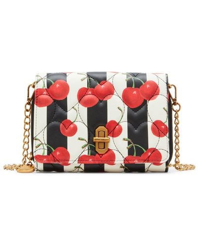 Betsey Johnson Fresh N Fruity Striped Wallet On A Chain - Red