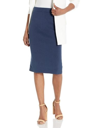 Tommy Hilfiger Adaptive Ribbed Bodycon Skirt - Blue