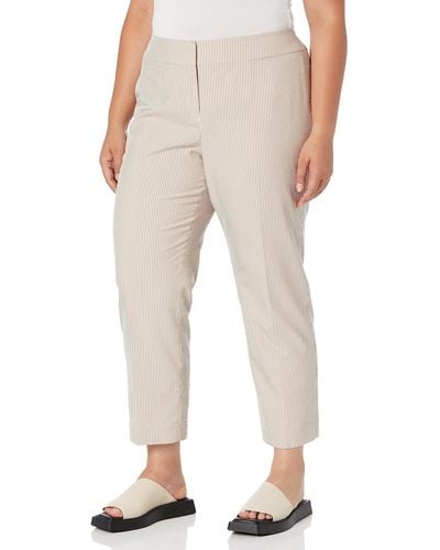 Kasper Size Fly Front Slim Pant(lined) - Natural