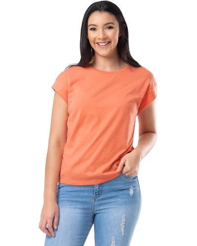 Lee Jeans Soft Shoulder Short Sve T-shirt - Orange