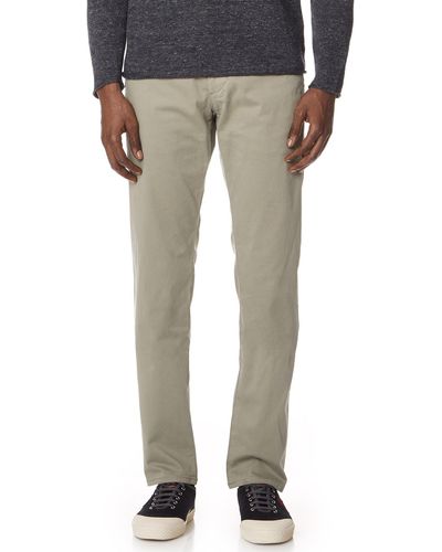 AG Jeans The Lux Khaki Tailored Trouser - Natural