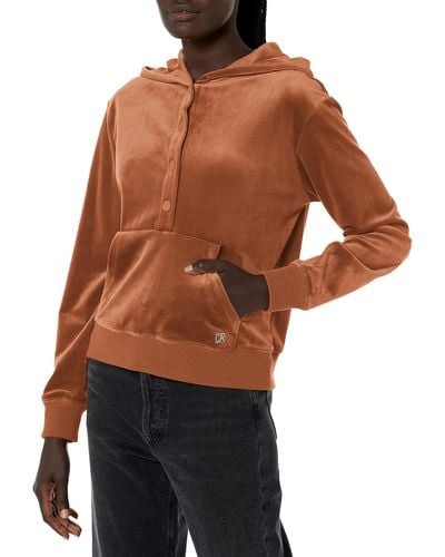 Calvin Klein Soft Logo Comfortable Velour Everyday Sweatshirt - Brown
