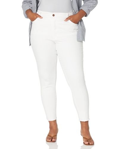Jessica Simpson Misses Adored Curvy High Rise Ankle Skinny Jean - White