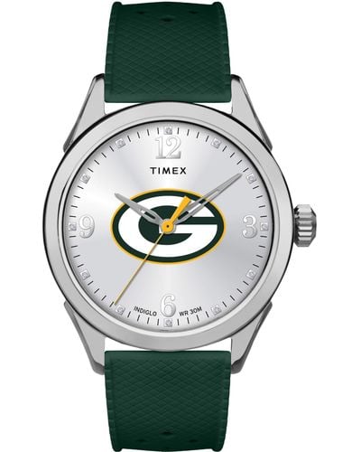 Timex Nfl Athena 40mm Watch – Green Bay Packers With Green Silicone