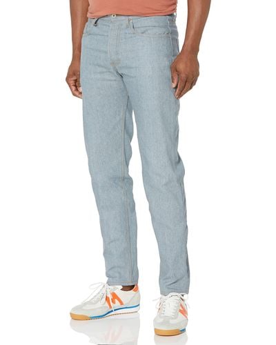 Naked & Famous Easy Guy Relaxed Tapered Fit Jeans In Lightweight Recycled Selvedge-stone Blue
