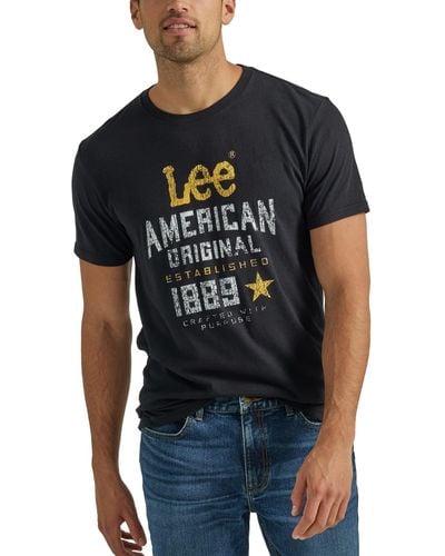 Lee Jeans Short Sve Graphic T-shirt - Black