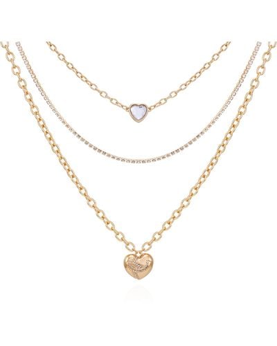 Juicy Couture Goldtone 3pc Layered Necklace For - Metallic