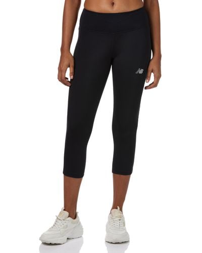 New Balance Womens Accelerate Capri Leggings - Black