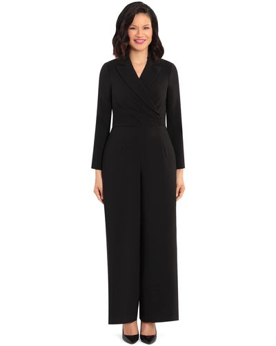 Maggy London Long Sleeve Occasion Dressy Jumpsuit - Black