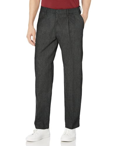 Dockers Classic Fit Signature Khaki Lux Cotton Stretch Pants-pleated - Black