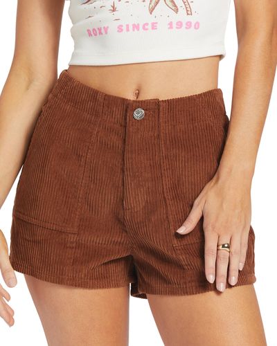 Roxy Sessions Corduroy Short - Brown