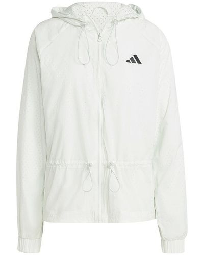 adidas Tennis Semi Transparent Full-zip Pro Jacket - White