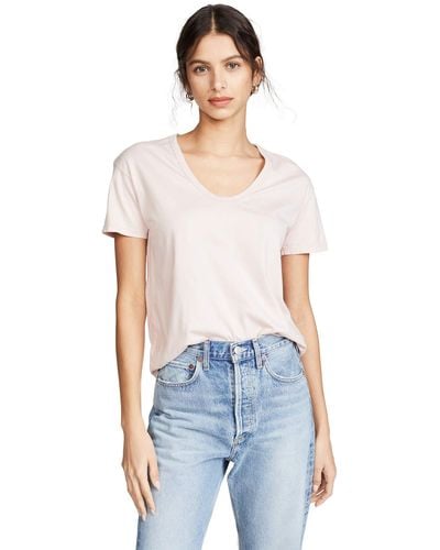 AG Jeans Womens Henson Tee T Shirt - Pink