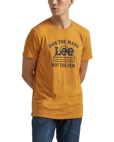 Lee Jeans Short Sve Graphic T-shirt - Orange
