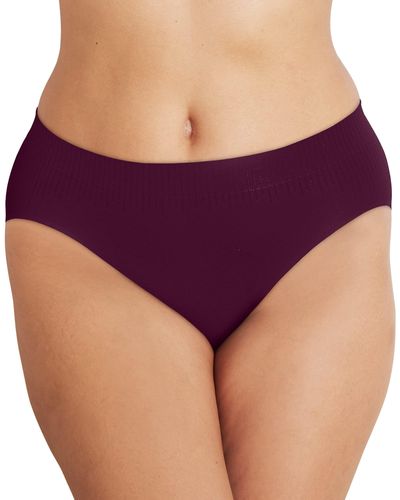 Bali Comfort Revolution Modern Seamless Hi-cut Underwear - Purple