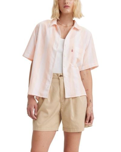 Levi's Joyce Short Sleeve Resort Shirt, - Natural