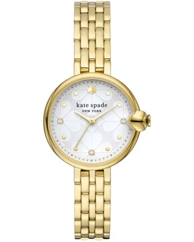 Kate Spade Chelsea Park Three-hand Date Gold-tone Stainless Steel Watch - Metallic