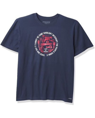 Life Is Good. Standard S Crusher Graphic T-shirt - Blue