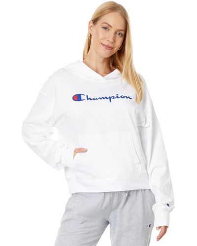 Champion , Hoodie For , 100% Cotton, Midweight Sweatshirt, Multiple Colors, Classic Script, White, Xx-large