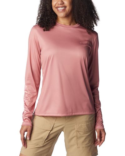 S Star Donna Columbia Tidal Tee PFG Fill-O-Print Fish Long-Sleeve Shirt