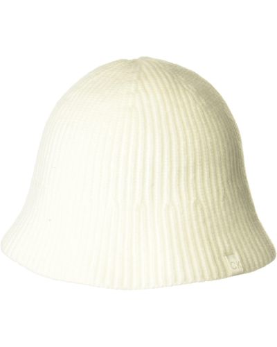 Calvin Klein Soft Knit Essential Bucket Hat-everyday Basic - Natural