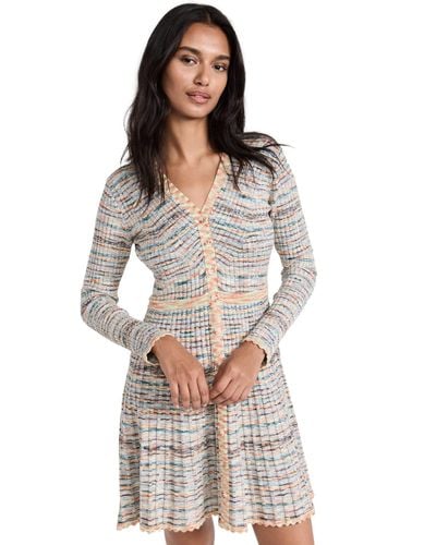 Shoshanna Priory Chevron Melange Knit Mini Dress - Multicolor